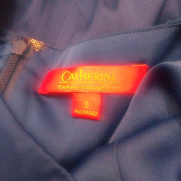 Catherine Malandrino Calypso Blue Delilah Cowl Dress Sz 8 - Picture 7 of 9